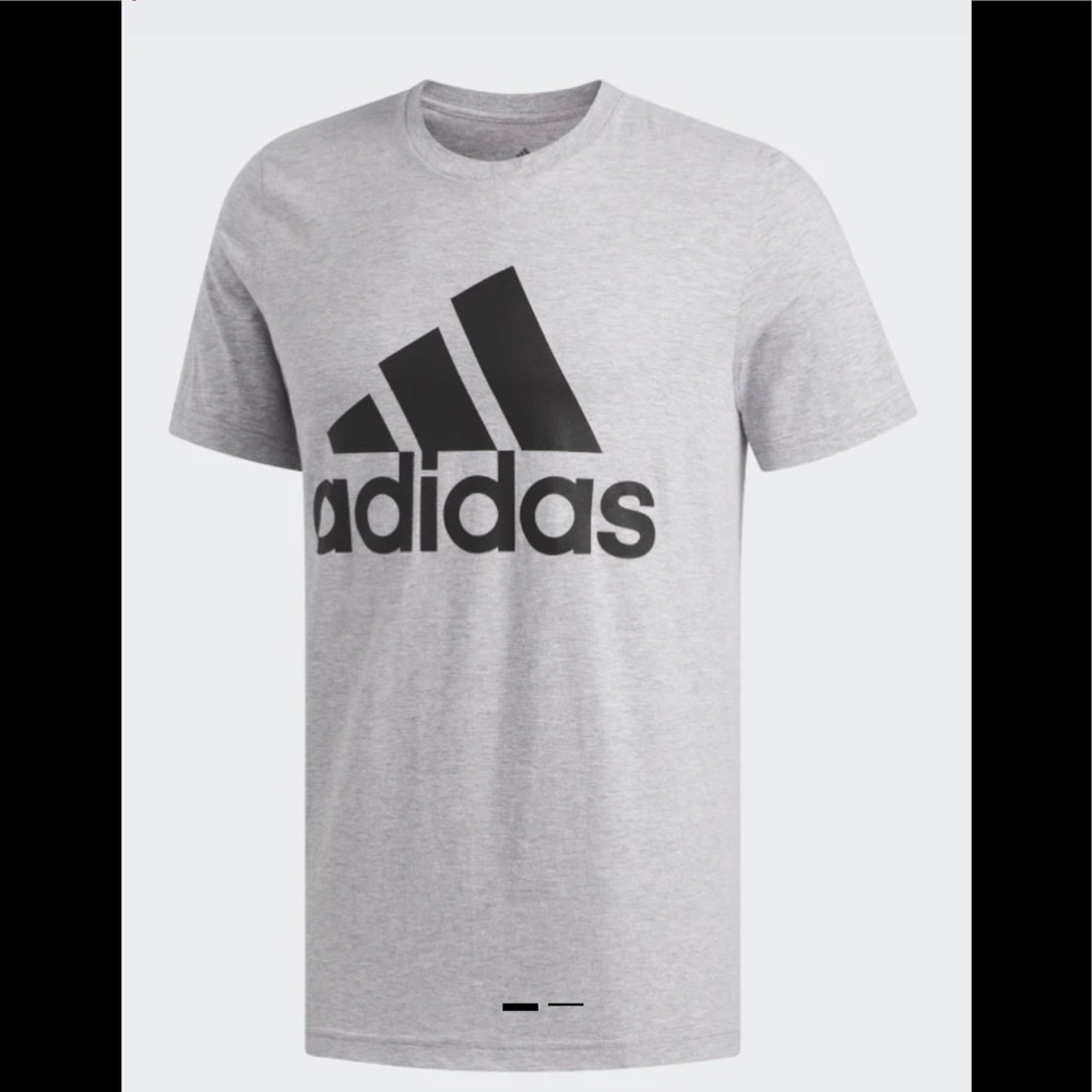NWT MEN’S ADIDAS BADGE OF SPORT T-SHIRT| GREY HEATHER| 2XL